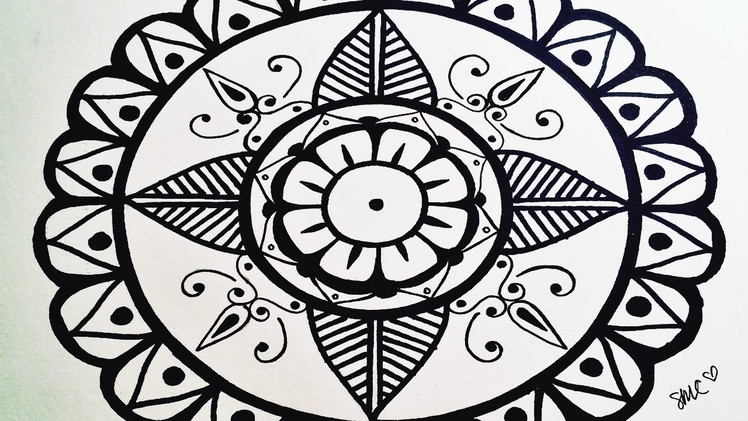 Mandala | Draw A Very Simple Mandala For Beginners Step By Step