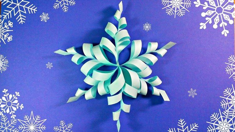 Modular 3d origami snowflake frozen easy star paper tutorial.christmas diy paper snowflakes