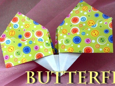 Origami Butterfly Instructions. Just. Step by step. Tutorial