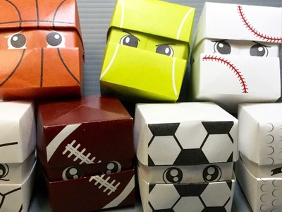 Origami Changing Faces Sports Balls Cube
