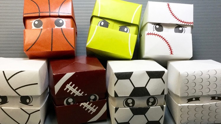 Origami Changing Faces Sports Balls Cube