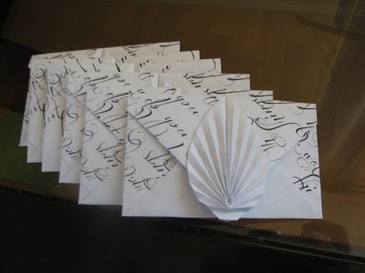 Origami fan envelope
