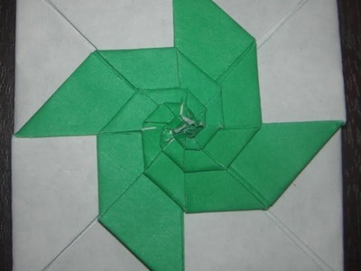Origami - How to fold a Spiraled Square