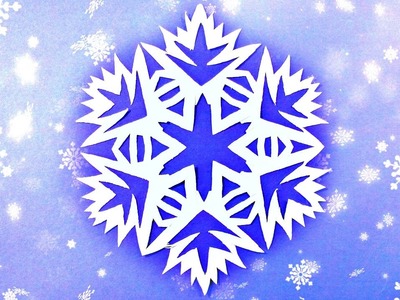 Origami snowflake easy frozen tutorial  paper instructions.New year christmas diy paper snowflakes