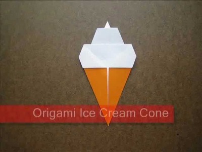 Paper Folding Origami Ice Cream Cone