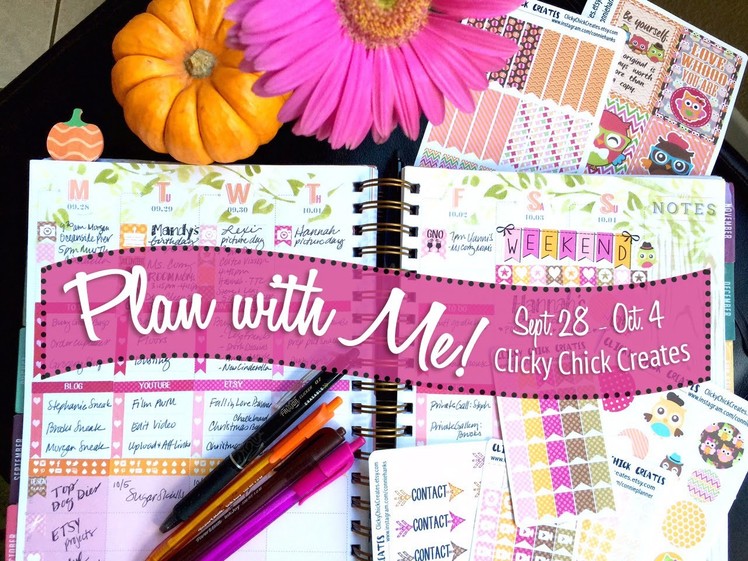 Plan with Me October 2015 Inkwell Press ft Clicky Chick Creates