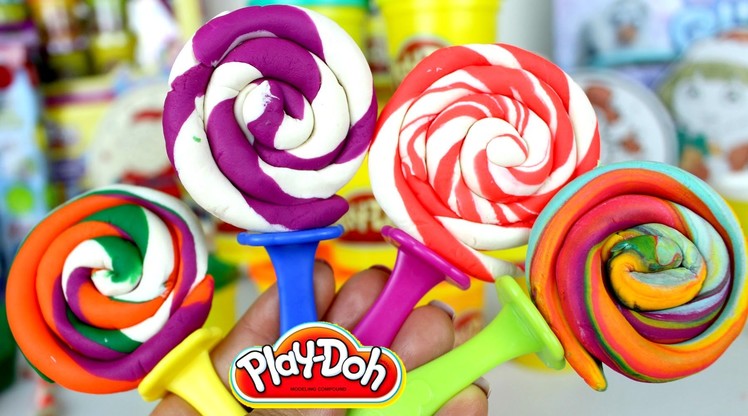 Plastilina Play Doh Swirl Lollipops| Paletas de Play Doh en Español