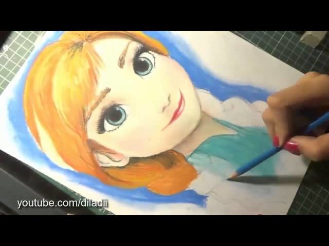 Speed Drawing: Anna (Frozen) | Diana Díaz [REUPLOAD]