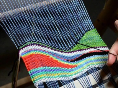 Tapestry style weaving on a rigid heddle loom, part 2