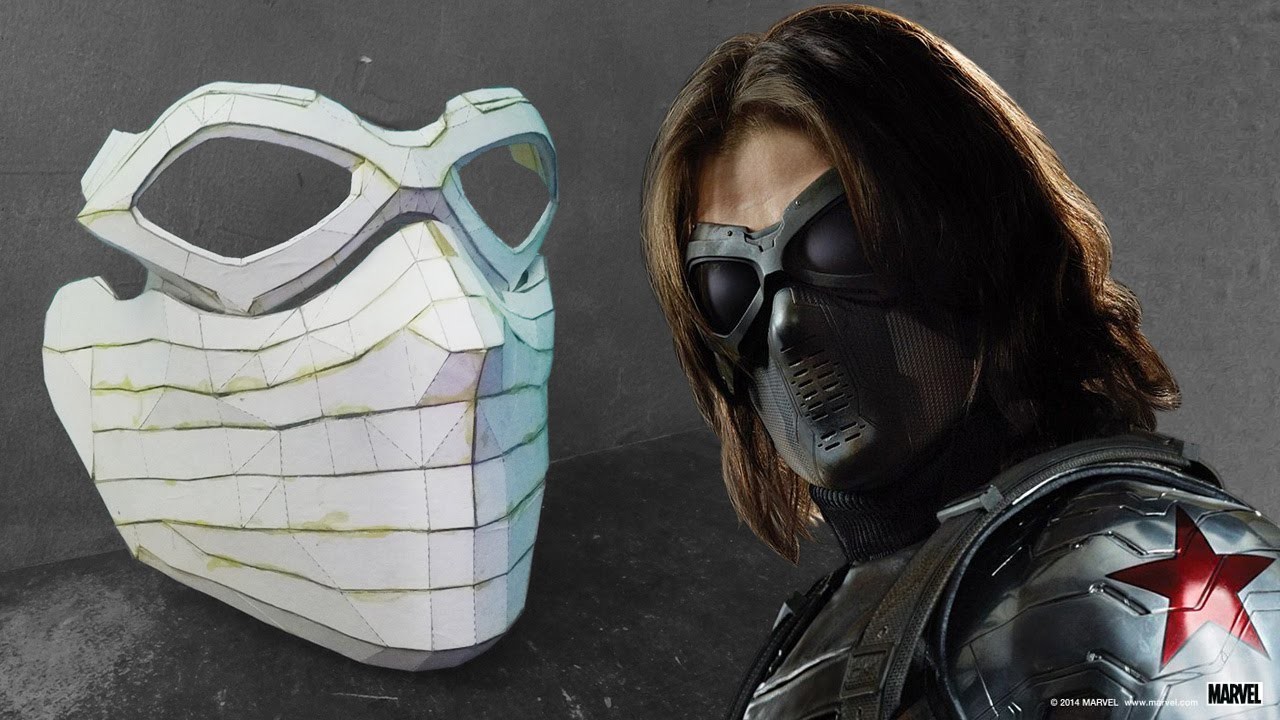 The Winter Soldier Mask Cardboard (Part 1) .