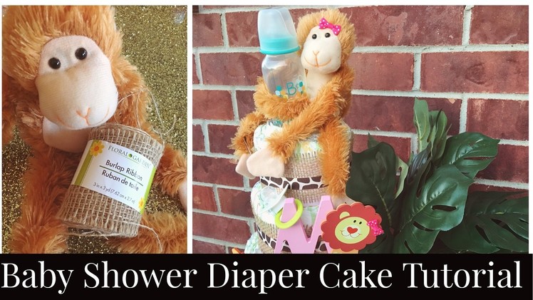 BABY SHOWER DIAPER CAKE Tutorial | DIY Diaper Cake
