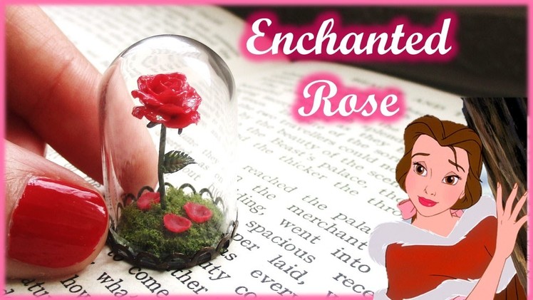 "Beauty & The Beast" Miniature Enchanted Rose Terrarium, Polymer Clay Tutorial || Maive Ferrando