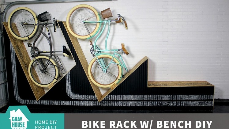 Bike Rack with Bench. DIY