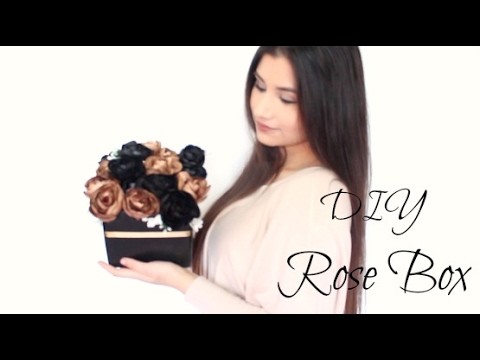 DIY: Black & Gold Rose Box
