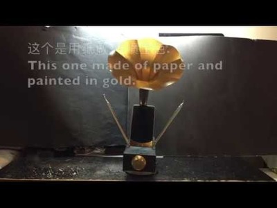 DIY copper gramophone for Acoustic Amplifier speaker for phones and crystal radio.