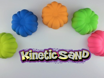 DIY How to make Custard Cake Kinetic Sand Toy for kids learn colors