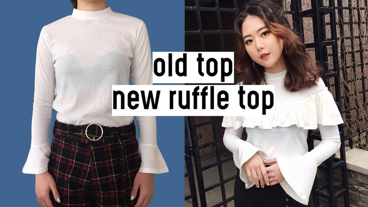 ✂️DIY Old Top to New Ruffle Top | Qformation EP.5