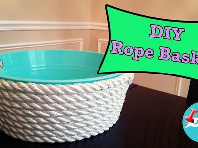 DIY Rope Basket. Easy Storage Container