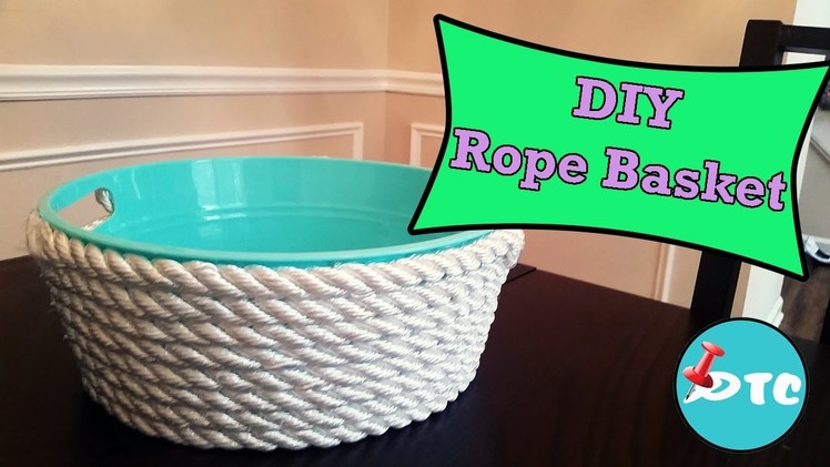 DIY Rope Basket. Easy Storage Container