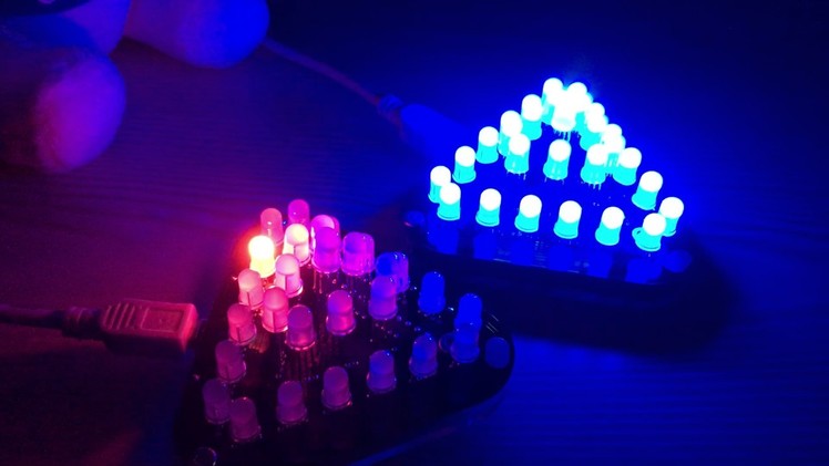 DIY Touch Control RGB Full Color 5MM LED Triangular Pyramid Kit
