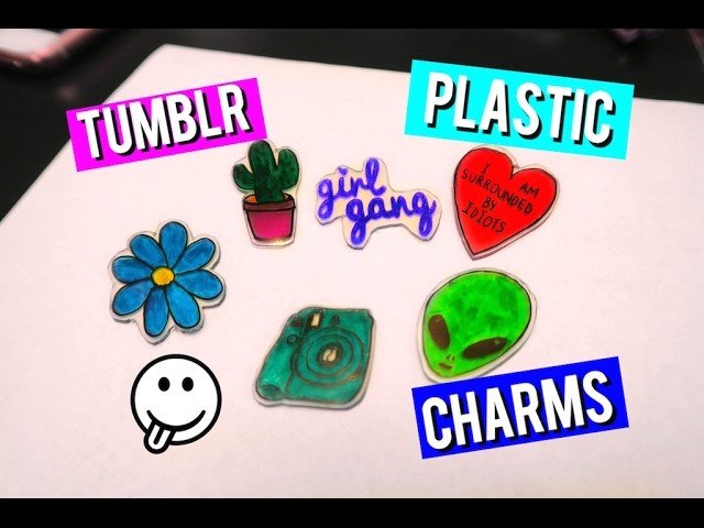 DIY Tumblr Shrinking Plastic Charms!