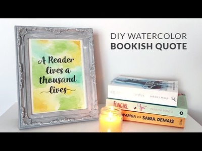 DIY Watercolor Bookish Quote | Gift Making Vlog