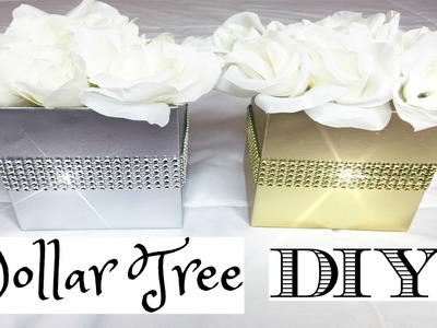 Dollar Tree Glam Flower Boxes DIY