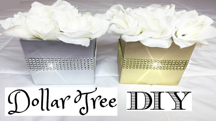 Dollar Tree Glam Flower Boxes DIY