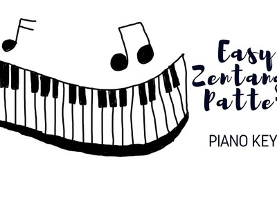 How to draw easy zentangle patterns Piano Keys