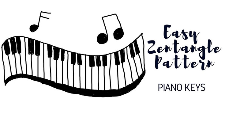 How to draw easy zentangle patterns Piano Keys