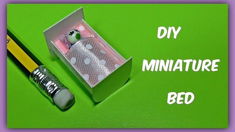 How to make a bed for baby Doll Stuff miniature bed diy