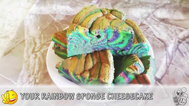 How to Make a Rainbow Sponge Cheese Cake