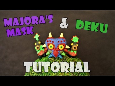 Legend of Zelda | How to make Majora's mask and Deku | Polymer clay tutorial