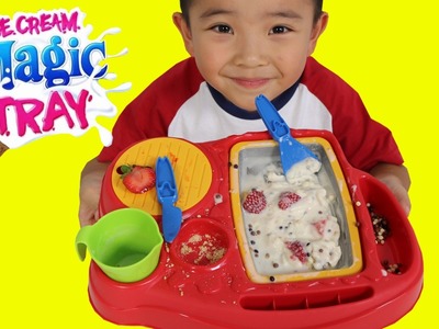 Making Ice Cream With Magic Tray  Fun DIY Yummy Kids Ice Cream Maker Ckn Toys