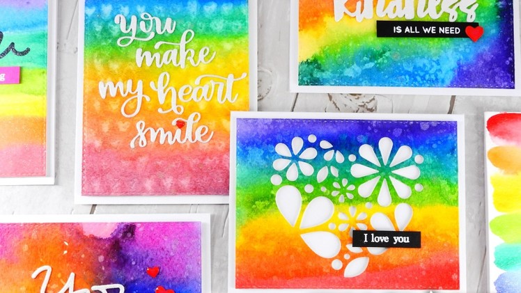 Prima Watercolor Confections + Rainbow Cards + Kindness Day