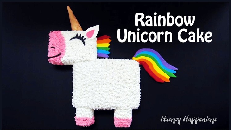 Rainbow Unicorn Cake