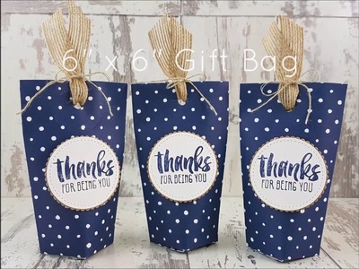 Stampin' Up! Gift Bag using 6" x 6" Floral Boutique DSP