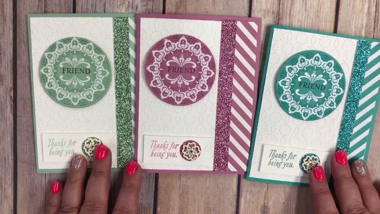 Using The New Glimmer Paper By Stampin' Up! To Create Simple All Occasion Cards