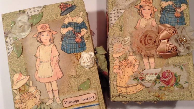 Vintage Paper Doll Journals  - one for a Swap -  one for Etsy