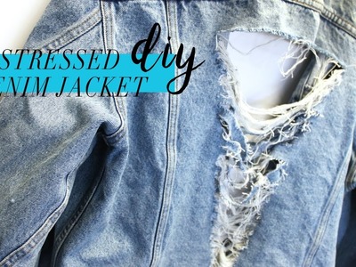 DIY Distressed Denim Jacket. Tumblr Inspired. BePrismatic