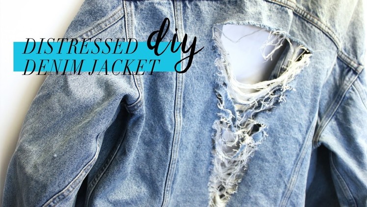 DIY Distressed Denim Jacket. Tumblr Inspired. BePrismatic