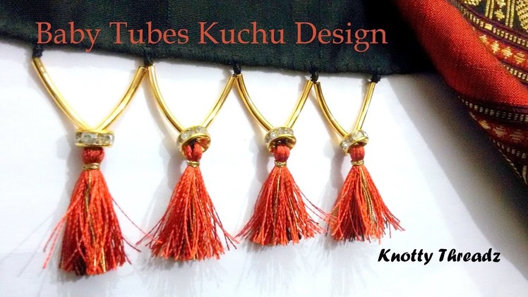 | DIY | How to make Simple yet Elegant Saree Kuchu Using Baby Tubes | Tutorial |