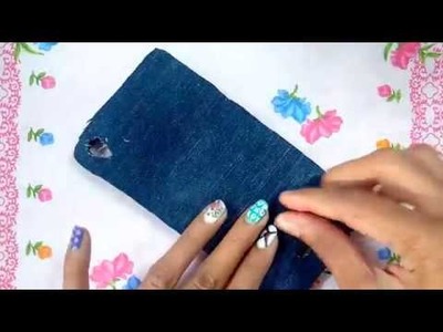 Easy DIY | phone case with  old jeans cloth