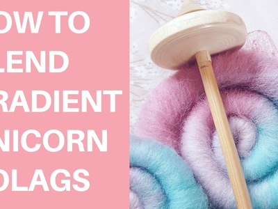 How to blend gradient UNICORN rolags | spinning fiber | wool fiber | yarn | knitting | crochet