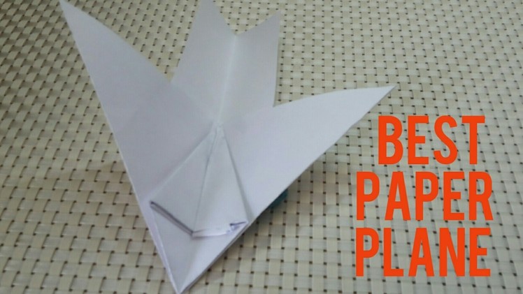 How to make a fast flying paper plane ( origami hindi )