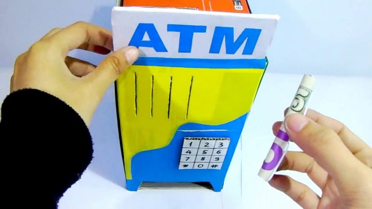 How to make ATM Piggy Bank with Carton