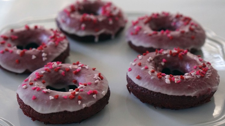 How to Make Red Velvet Donuts (using box cake mix)