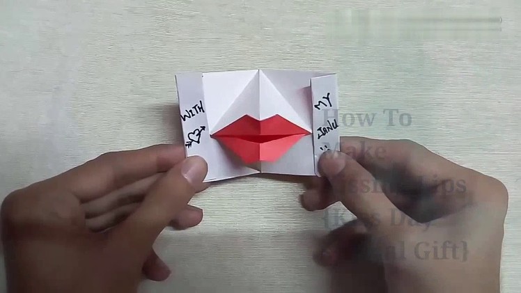 Origami Kissing Lips - { Kiss Day special Gift }