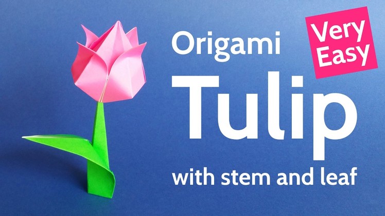 Origami Tulip Flower ???? Easy Tutorial for Valentine's Day, Mother's Day and Spring