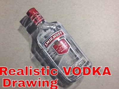 Realistic drawing of #smirnoff #vodka #bottle: #3D speed drawing